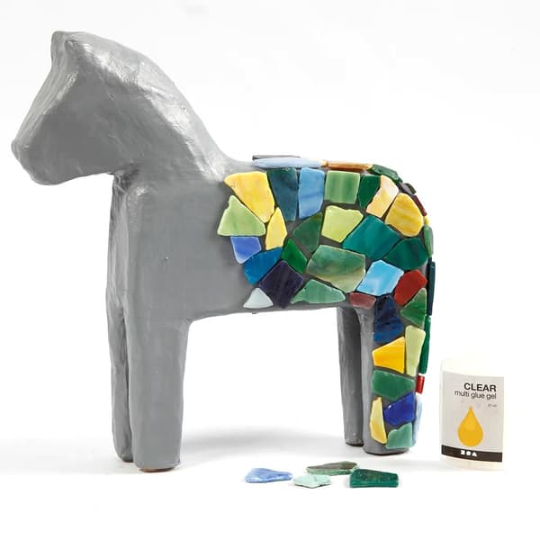 Papier Mache - Häst - H: 24,5 cm