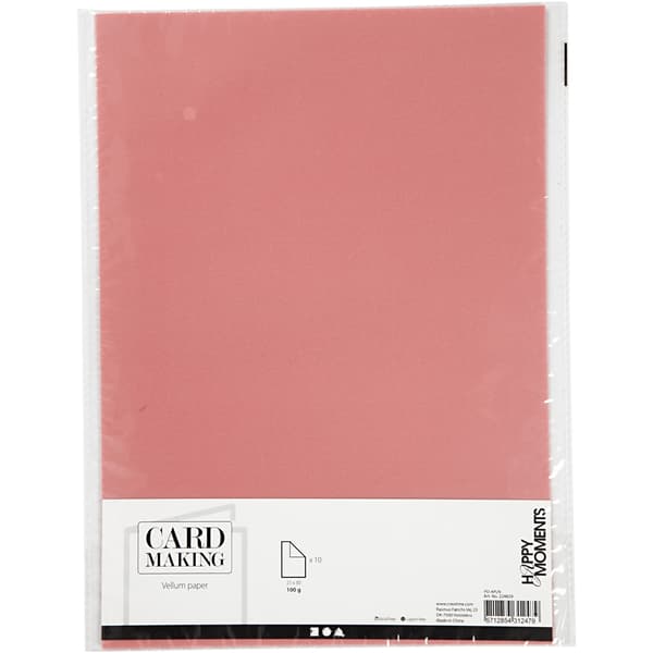 Pergamentpapper A4 10-pack - Rosa