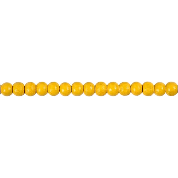 Träpärlor - 5 mm - Gul - 6 g - ca 150 st