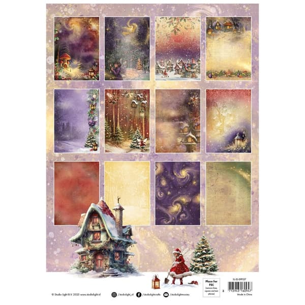 Paper Pad A4 - Fairy Christmas Backgrounds - Studio Light