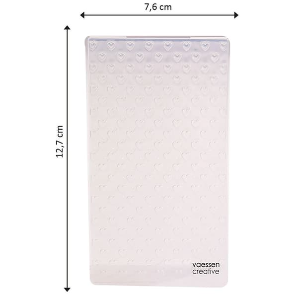Embossing Folder - Many Hearts - 12,7 x 7,6 cm - Vaessen
