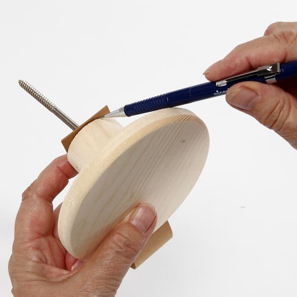 Träknopp Platt Rund - 7 cm - Furu