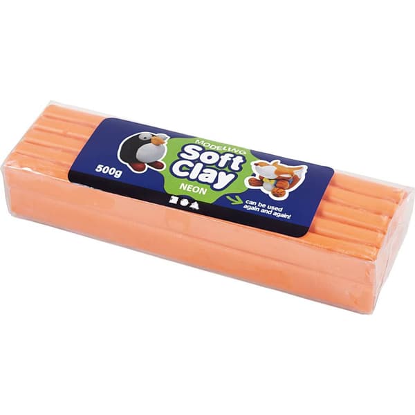 Soft Clay Modellera - Neonorange - 500 g