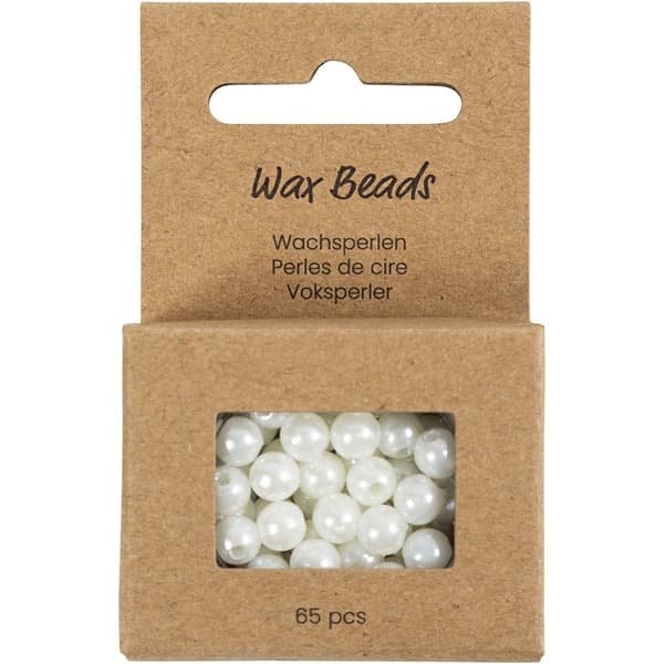 Vaxpärlor 6 mm pärlemor 65 st - Eleganta smyckespärlor