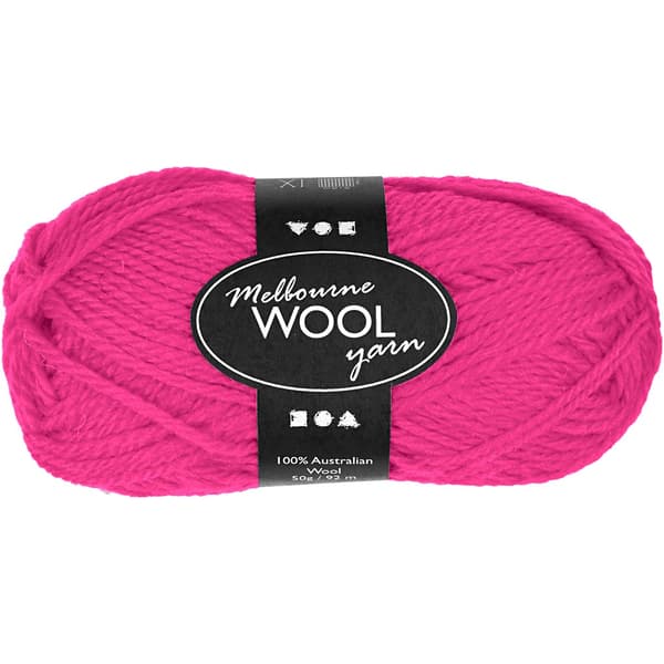 Melbourne Ullgarn - L: 92 m - Cerise - 50 g