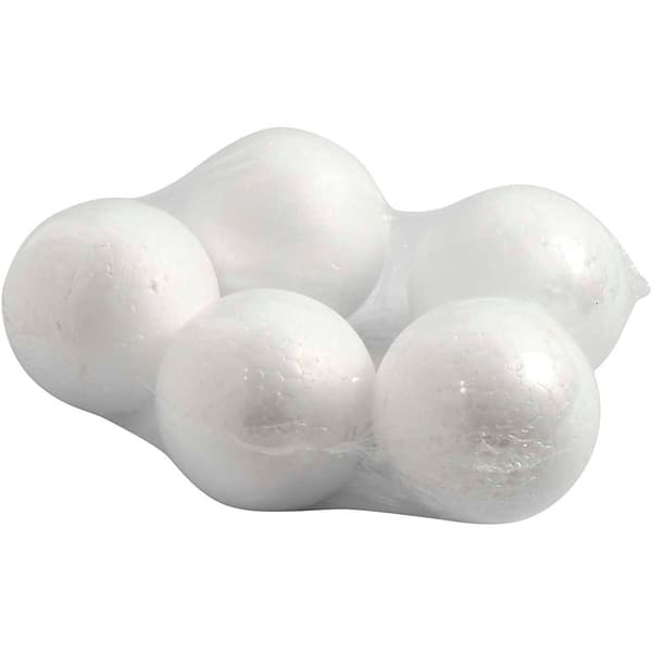 Frigolit Kulor - 6 cm - 5 st