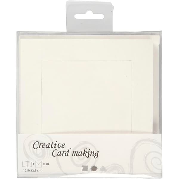 Passepartout Kort - 12,5 cm - Off White 10-pack