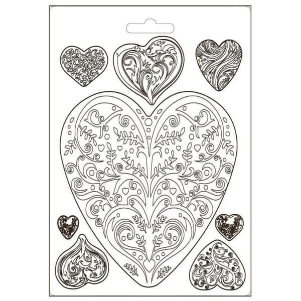 Texture Impression Mould Stamperia - You and Me - Hearts