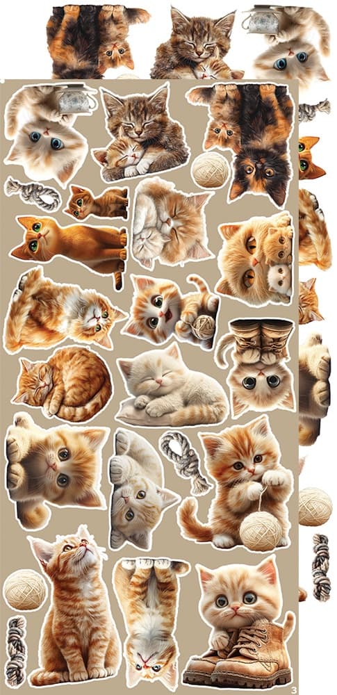 Paper Pack Set Cats - Craft O Clock - Klippark Katter