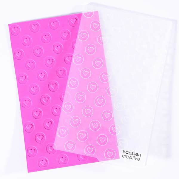 Embossing Folder - Full Hearts - 12,7 x 7,6 cm - Vaessen