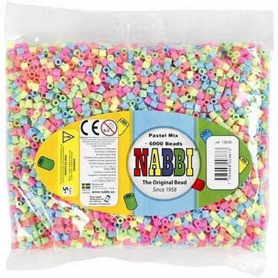 Nabbi Pärlor 6000 st - Pastellfärger - Medium