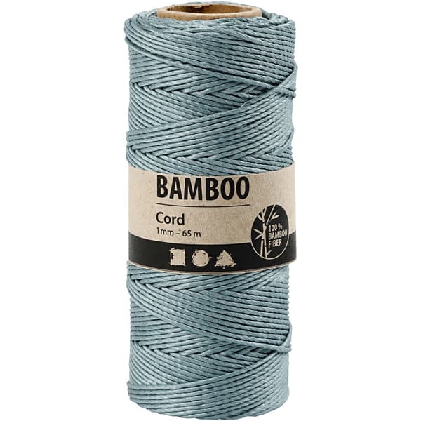 Bambusnöre 1 mm - 65 meter - Mörk Turkos