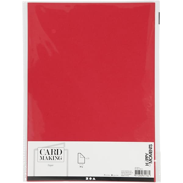 Papper A4 - Röd - 20 st - 80 g