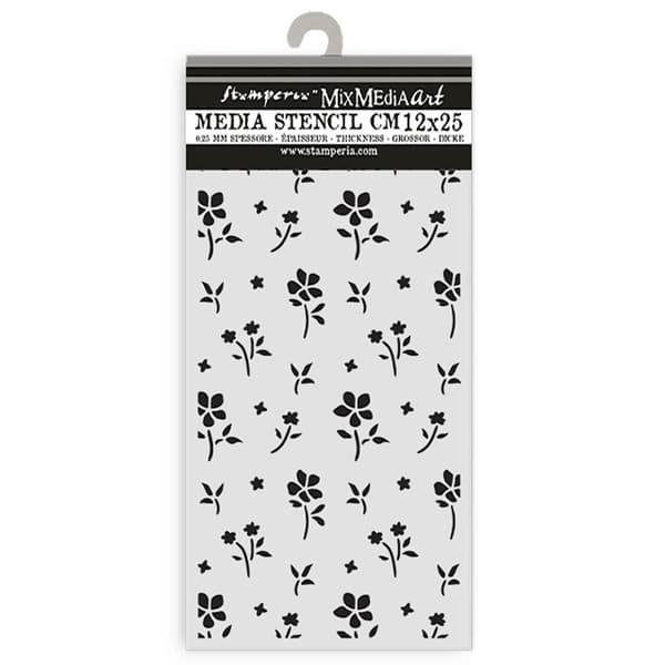 Schablon Stamperia - Small Flower Pattern - 12x25 cm