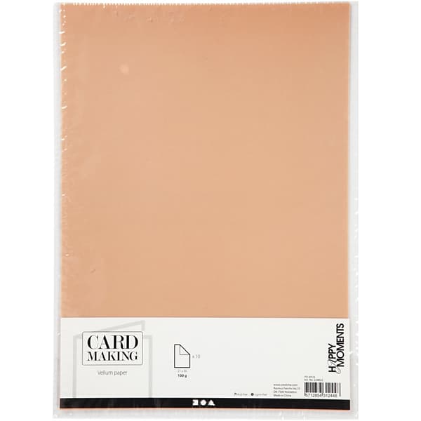 Pergamentpapper A4 10-pack - Varm Creme