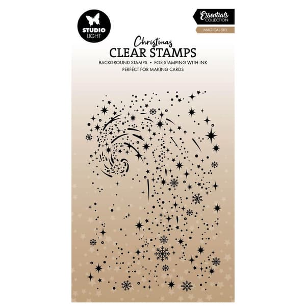 Clearstamp A6 - Magical Sky With Stars - Studio Light