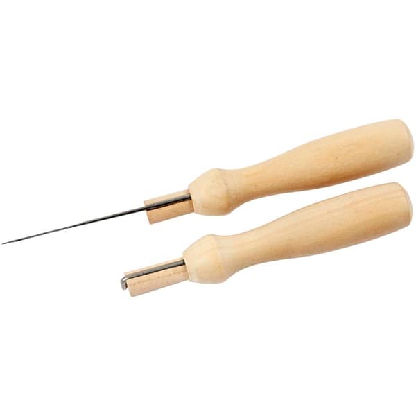 Filtnålshållare och 5 nålar - Längd: 9 cm - 1 set