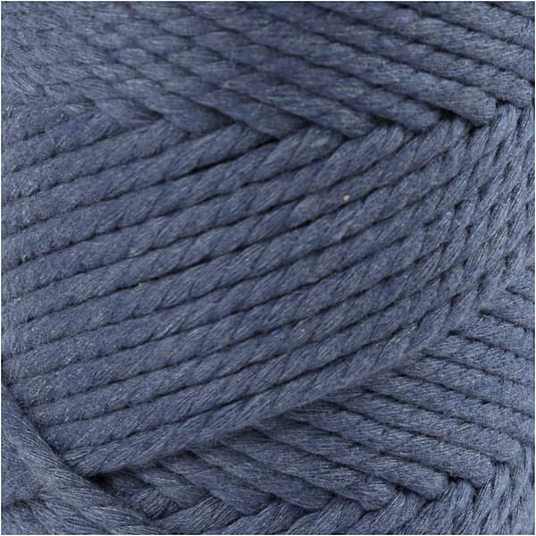Makramégarn 4 mm - Blå - 55 m - 330 g