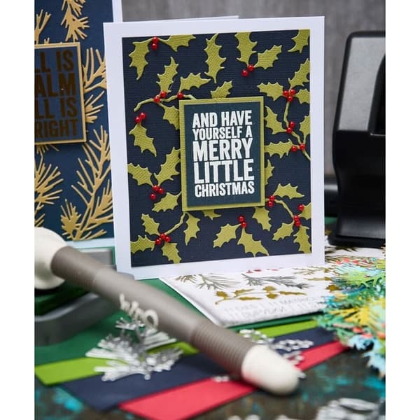 Tim Holtz Sizzix Thinlits Dies - Holiday Greens Mini - 11 st