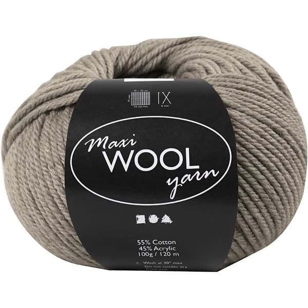 Maxi Wool Ullgarn - Grå - 100 g