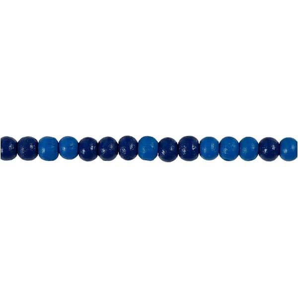 Träpärlor - 5 mm - Blå - 6 g - ca 150 st