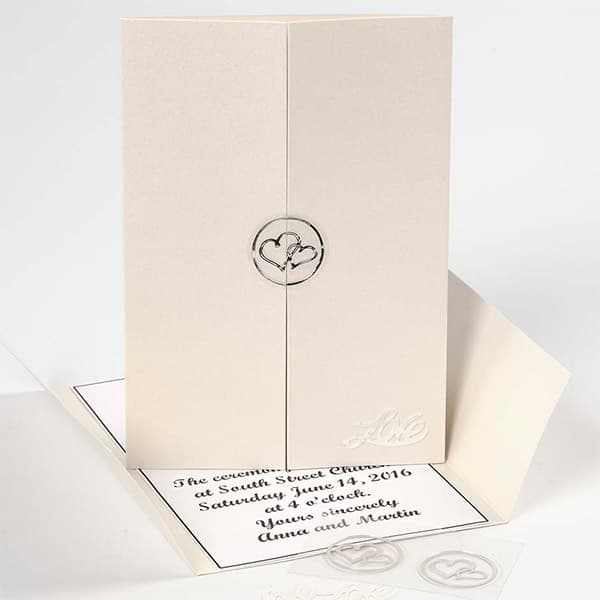 Gatefold Card Pärlemo Creme - 10 set - Happy Moments