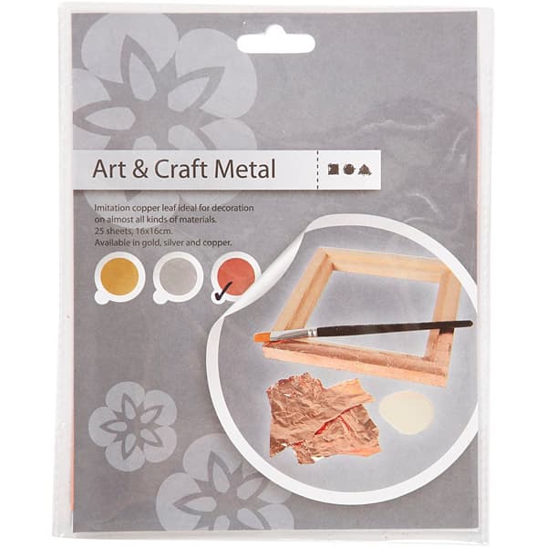 Bladmetall - Koppar - 16x16 cm - 25 ark