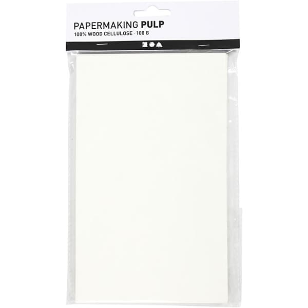 Papperspulp - 20x12 cm - 100 g - Papperstillverkning