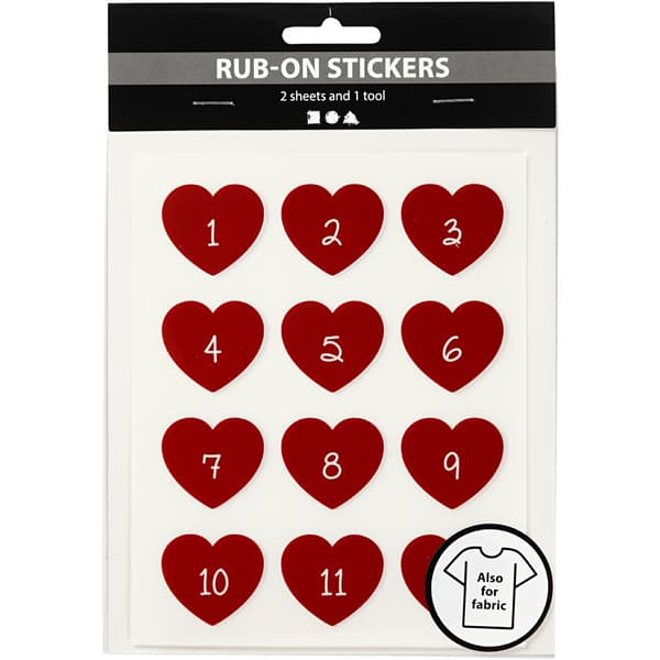 Rub-on stickers - Adventsiffror - 12,2x15,3