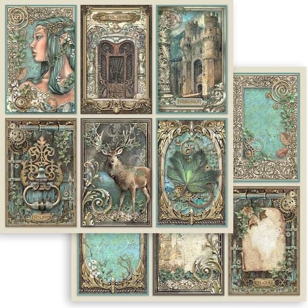 Paper Pad Stamperia - Magic Forest - 8x8 Tum