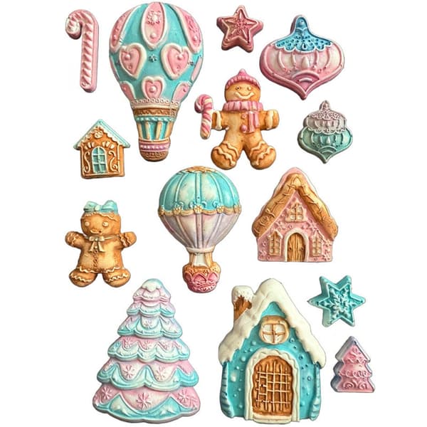 Silikonform A5 - Gingerbreads - Candy Christmas - Stamperia