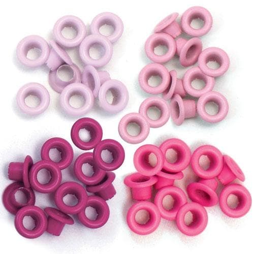 Öljetter Eyelets 60-pack - Rosa Mix - Hål 5 mm
