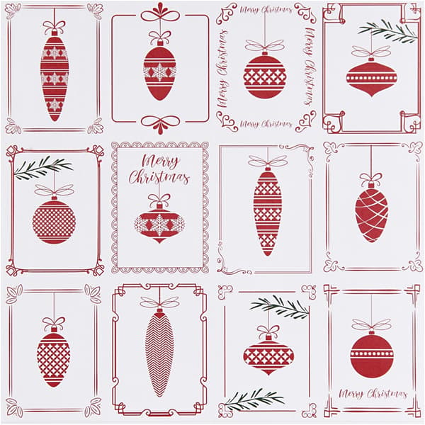 Papper Vivi Gade - 12´x12´ - 5 ark - Julkulor & Julgran