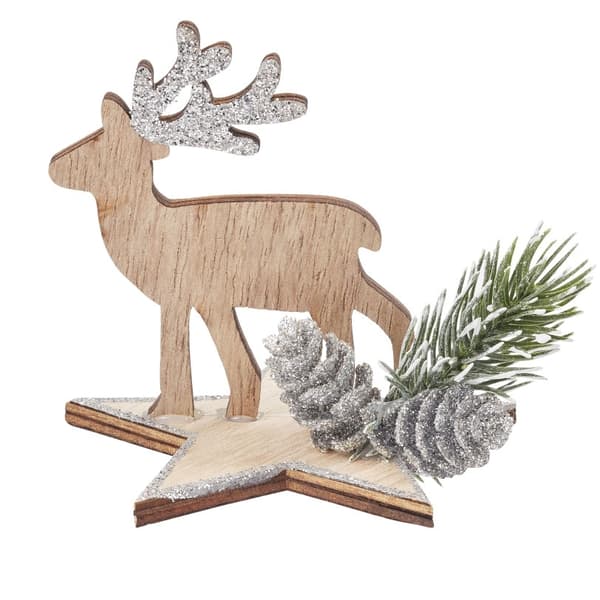 Trädekoration - Renar - Silver - 3 st
