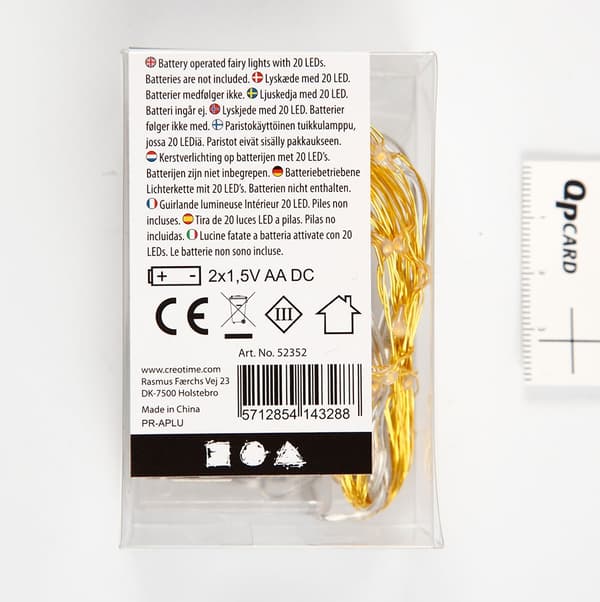 LED ljusslinga - L: 3,15 m - Guld
