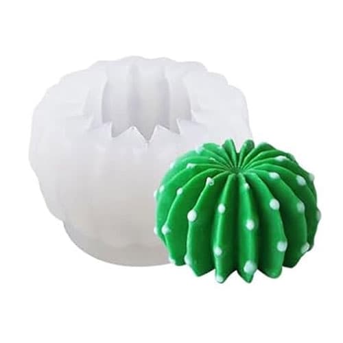 Silikonform Ljusformar - Rund Kaktus - Dia: 4,5 cm