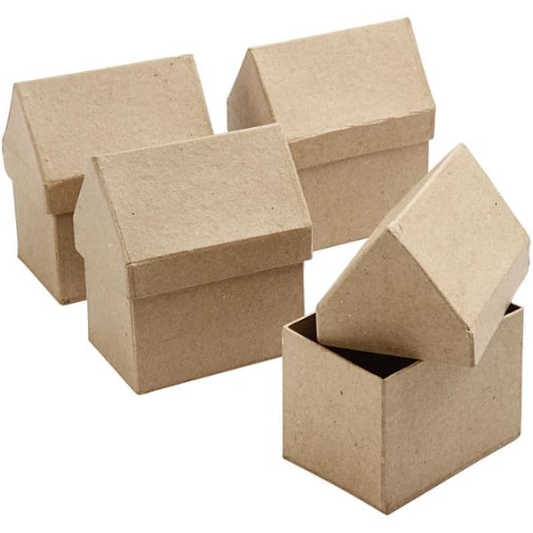 Hus Pappaskar - 6 x 8,5 cm - Kvist - 4 st