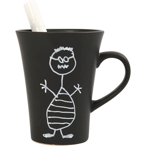 Mugg Svart - H: 10 cm - 1 st
