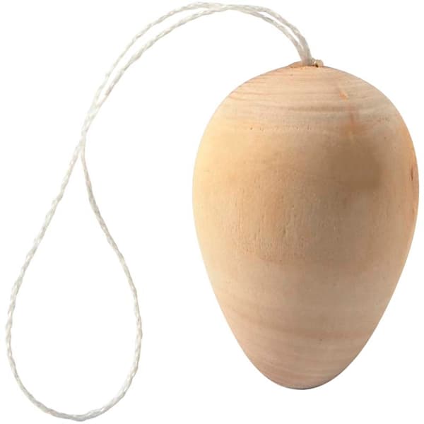 Ägg-hänge i Trä Till Påsk - 15 st - 4 cm