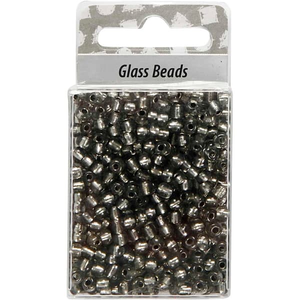 Seed Beads - 4 mm - Klargrå - 25 gram