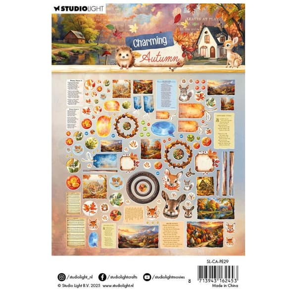 Die Cuts Studio Light - Charming Autumn Labels - 126 delar