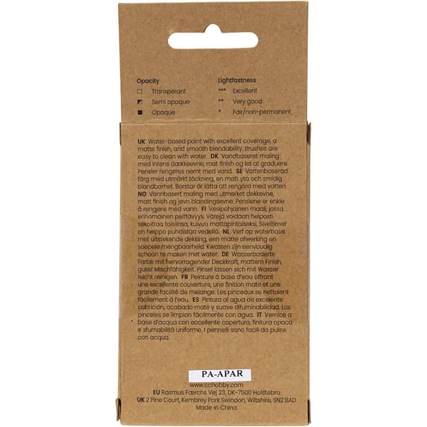 Gouachefärg vit 3×20 ml - Matt, täckande