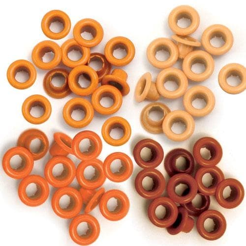 Öljetter Eyelets 60-pack - Orange Mix - Hål 5 mm