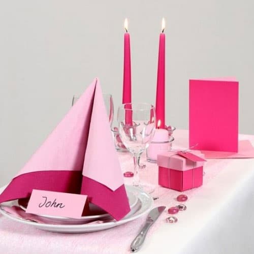 Presentaskar att vika 10 st - 5.5 x 5.5 cm - Rosa