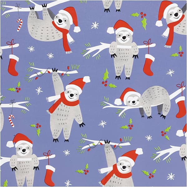 Presentpapper - B: 50 cm - Juliga Sengångare - 5 m