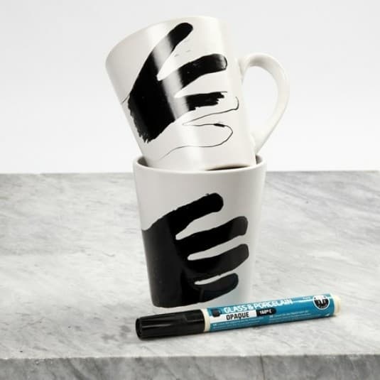 Mugg Vit Porslin - H: 10 cm - 250 ml - 1 st