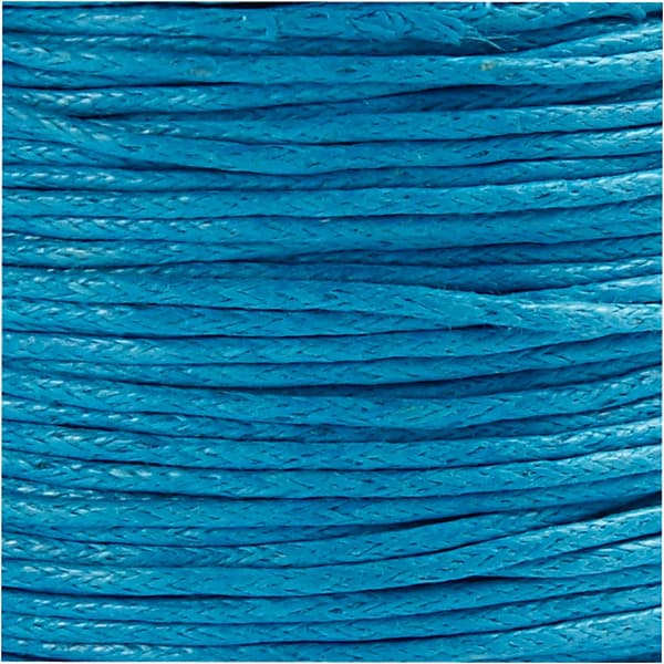 Bomullssnöre - 1 mm - Turkos - 40 m