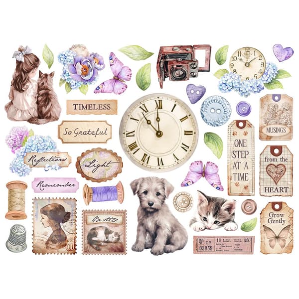 Die Cuts Stamperia Chipboard - Quiet Days - 36 st