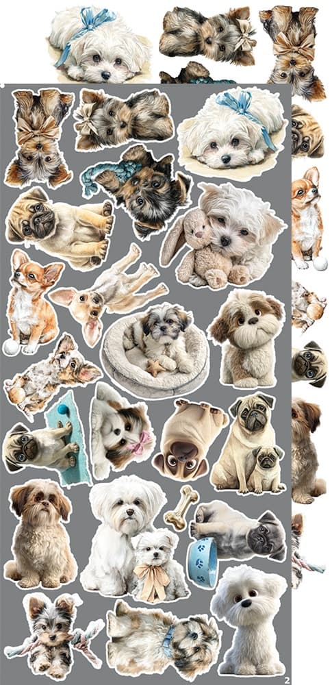 Paper Pack Set Dogs - Craft O Clock - Klippark Hundar