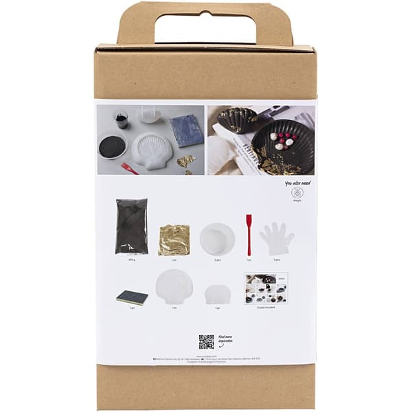 DIY Pysselkit - Resingjutning - Musslor Med Bladguld